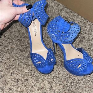 Zigi Soho Royal Blue Cutout Heels